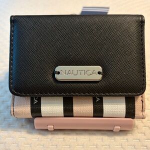 Nautica womens RFID protection trifold wallet. 
Nautica Black Card Holder